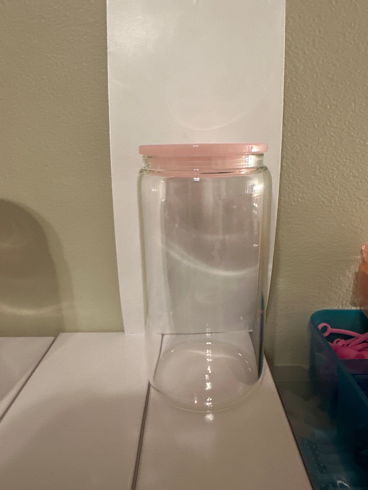 GLASS 16 oz tumbler **READ DESCRIPTION **